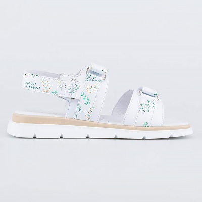 Сандалии для девочки Котофей 623026-21 белые