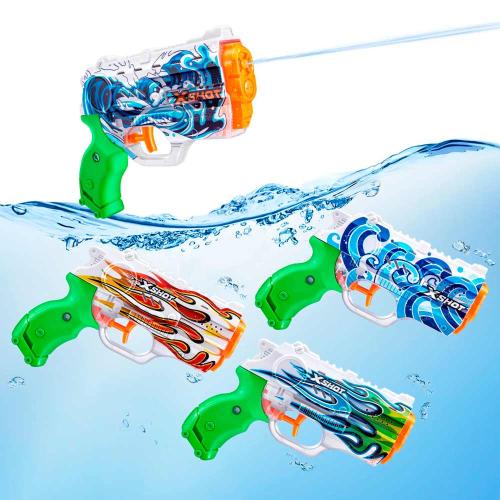 Набор водных бластеров X-Shot Water Фаст Филл Нано Скин 4 штуки Zuru 11857 фото 3