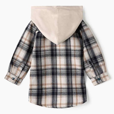 Рубашка фланелевая с капюшоном для мальчика Крошка Я 4