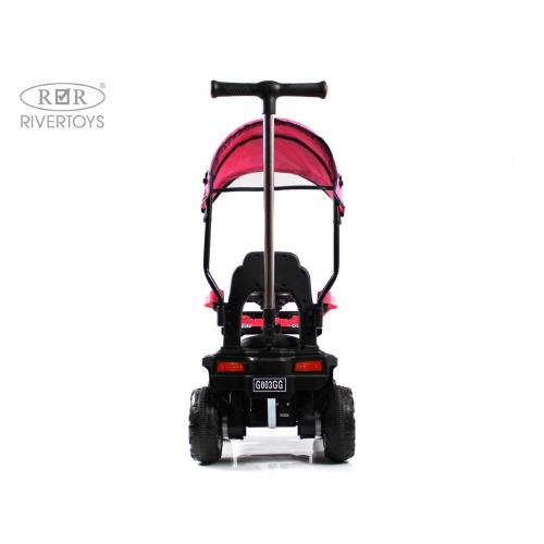 Детский электромобиль RiverToys G003GG розовый фото 5