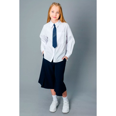 Блузка школьная для девочки Deloras C64205 белая 2