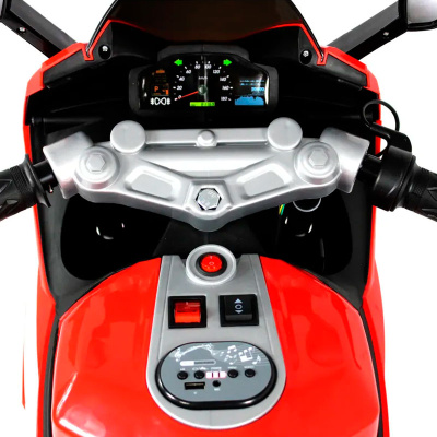 Детский электромотоцикл RiverToys C005MC красный