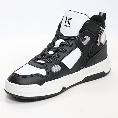 Ботинки для девочки и мальчика Keddo 258069/01-01 черный/белый 2