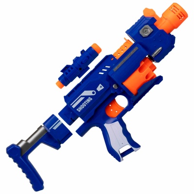 Бластер Funmax A62 электрический 20 снарядов с присосками 1toy Т24246 2