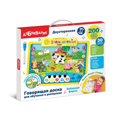 Говорящая доска для рисования и обучения Забавная ферма Азбукварик 2633 04