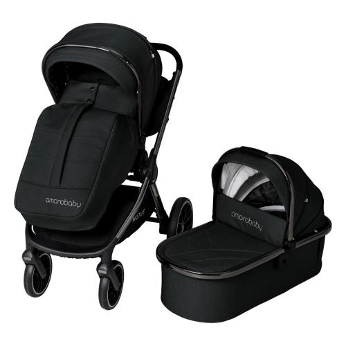 Коляска 2 в 1 Amarobaby Motus чёрный