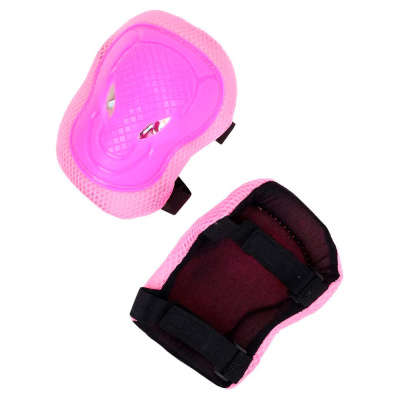 Комплект защиты для роликов скейтборда велосипеда 7-18 лет Рыжий кот D-0334P розовый 4