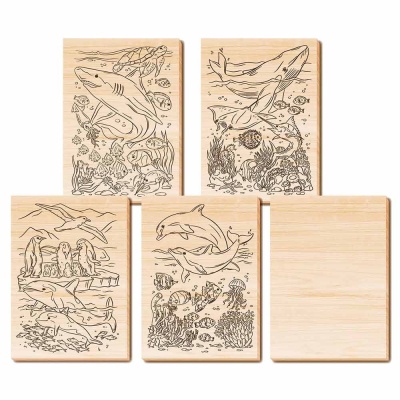 Набор досок для выжигания и росписи Водный мир Десятое Королевство 04955 2