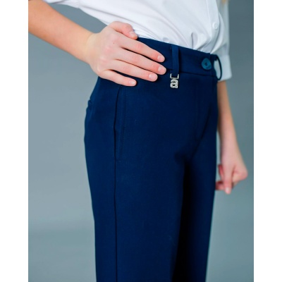 Брюки школьные для девочки Deloras К64080 синие 4