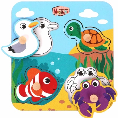 Деревянная игрушка Рамка-вкладыш Питомцы Mapacha 962000 2