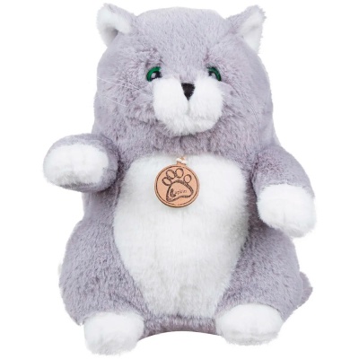 Игрушка мягкая Толстый кот серый 26 см Zebra AT365273