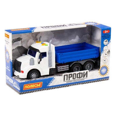 Машинка инерционная Грузовик бортовой Профи Полесье 91680 05