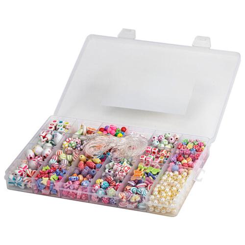 Набор для создания бижутерии и украшений Beads Set 450 элементов Brauberg Kids 664695 фото 2