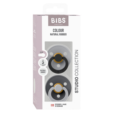 Набор пустышек латексных Studio Colour Fusion 2 шт от 6 мес Cloud/Iron mix Bibs 12028103 4