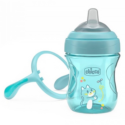 Поильник Transition Cup от 4 месяцев голубой Chicco 8058664180608 2