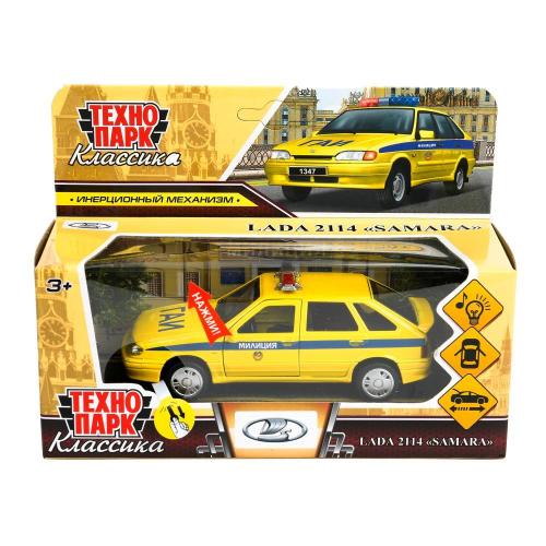 Металлическая машинка Lada-2114 Samara Милиция Технопарк 2114-12-SLPOL-YE фото 12