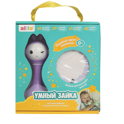 Музыкальная игрушка Умный зайка Alilo 60405 R1 фиолетовый