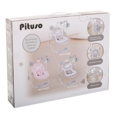 Детские электрокачели Ariola Grey Pituso 27214