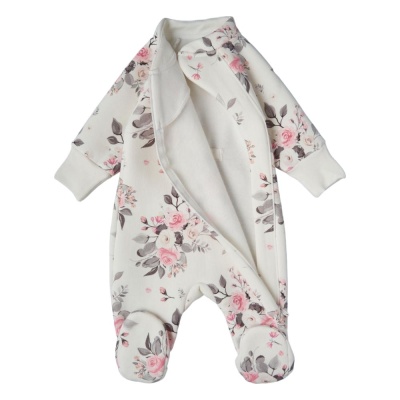 Комбинезон Цветы на креме Маленькая звезда 0214 (ЧЗ-мз) кремовый 02