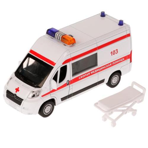 Игрушка Машина Скорая помощь Citroёn Jumper Технопарк JUMPER-14SLAMB-STRWH фото 6