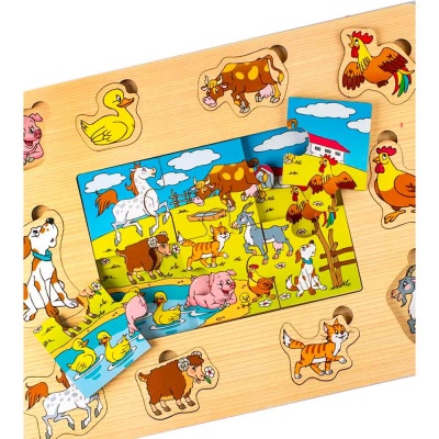 Игра из дерева Весёлое лото На ферме Step puzzle 89606 2