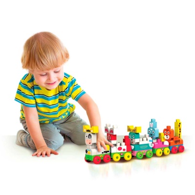 Конструктор для малышей Talky Blocks кнопочка Коровка Азбукварик 3
