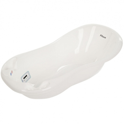 Ванночка 101см с термометром и сливом Pituso Ronda белый