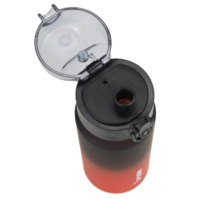 Бутылка Мотивация 500 мл с крышкой защелкой и ремешком Miland УД-9381 черно оранжевая 3