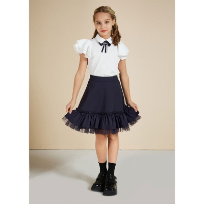 Юбка школьная Deloras 63953Q синяя 04