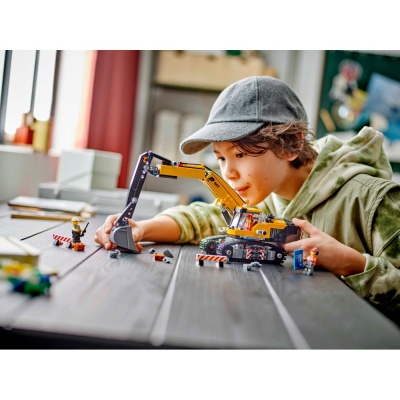 Конструктор Lego City 60420 Жёлтый строительный экскаватор
