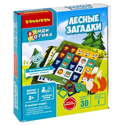 Настольная игра-головоломка Лесные загадки Bondibon ВВ5636