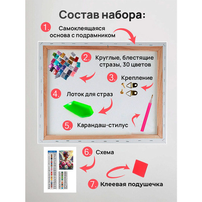 Алмазная мозаика Ангел с цветами Рыжий кот НД-1275 2