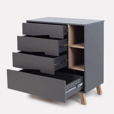 Комод пеленальный с органайзером Rant Lago Pro 800/4 Moon Grey