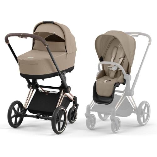 Коляска 2 в 1 Cybex Priam IV Rosegold Cozy Beige фото 10