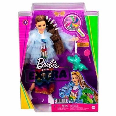 Кукла Barbie Экстра Rainbow Dress Mattel GYJ78 1
