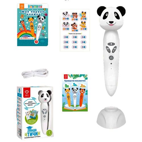 Логопедическая игрушка Панда Тичи BertToys FD112 белая фото 2