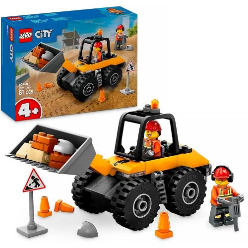 Конструктор Lego City 60450 Строительный колёсный погрузчик желтый фото 4