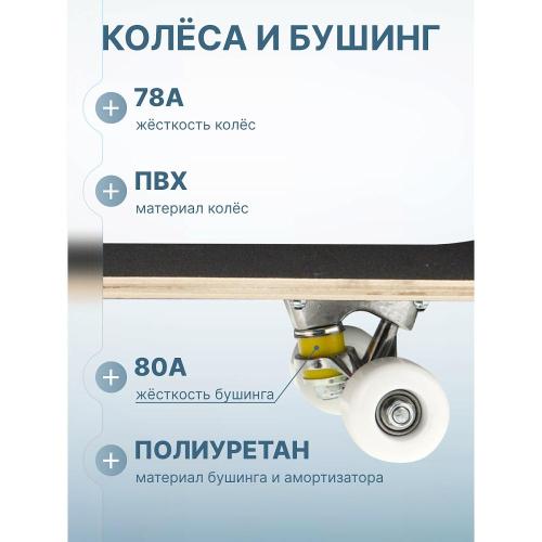 Скейтборд Череп U-Turn СКБ-3328 чёрный фото 4