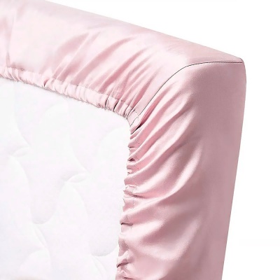 Простыня трикотажная на резинке для детской кроватки Однотон розовый Lappetti 9006/2п 4