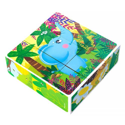 Кубики Зверята 9 штук Baby Toys Десятое королевство 05494 фото 3