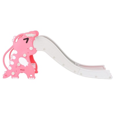 Детская горка с баскетбольным кольцом Дино Pituso L-NLL03 коралл 02