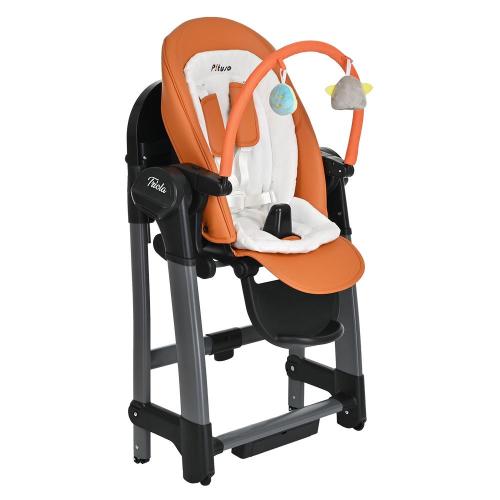 Стульчик для кормления 3 в 1 Pituso Triola SG116-BlackFrame/Orange чёрная рама оранжевый фото 8