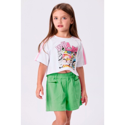 Шорты для девочки Colabear 183050 зеленые 2