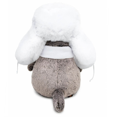 Мягкая игрушка Кот Басик в белой меховой шапке Budi Basa Ks22-302 3
