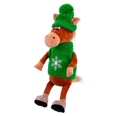 Мягкая игрушка Конь в шапочке и свитере Филипп 25 см Relana RLS25003-2-25 4