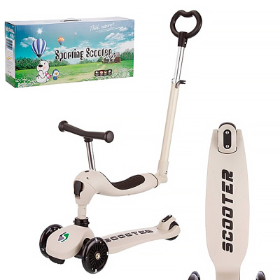 Самокат трансформер трехколесный с ручкой управления Slider IT49GY 5