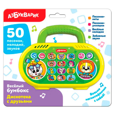 Музыкальная игрушка Весёлый бумбокс Азбукварик 3361 2