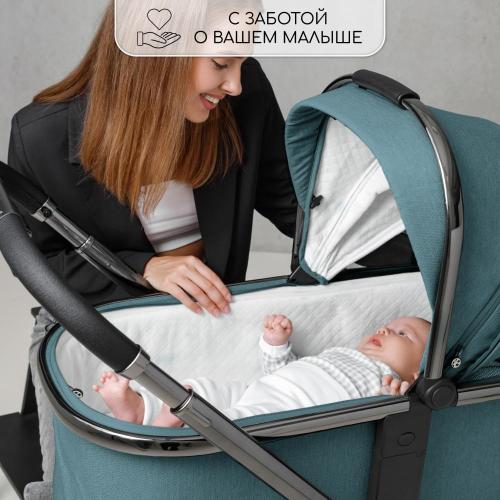 Коляска 2 в 1 Amarobaby Motus бирюзовый фото 21