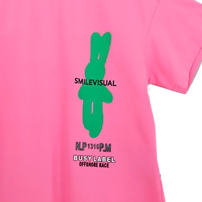 Платье футболка летнее Deloras 19634 розовое 2