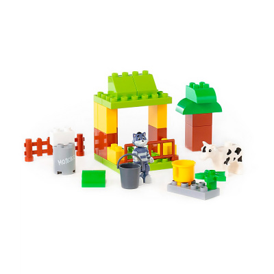 Конструктор Макси Простоквашино Матроскин занимается делами 30 деталей Полесье 23371 4